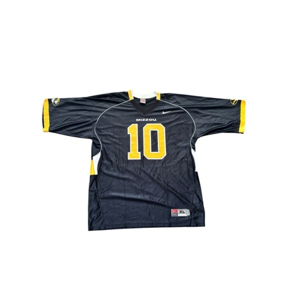 VTG Nike Team Mizzou Tigers Football Jersey Adult Mens XL Black Missouri‎ #10